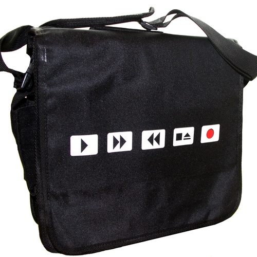 Schultertasche ��retro��, Schwarz