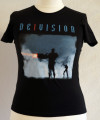 DE/VISION - Girlie Shirt "Rockets & Swords", black, size XL