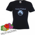 toxic N blue - Girlie Shirt "Logo", black, size M