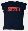 Girlie Shirt "elektrisch!", schwarz, Größe S